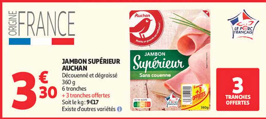 JAMBON SUPÉRIEUR AUCHAN