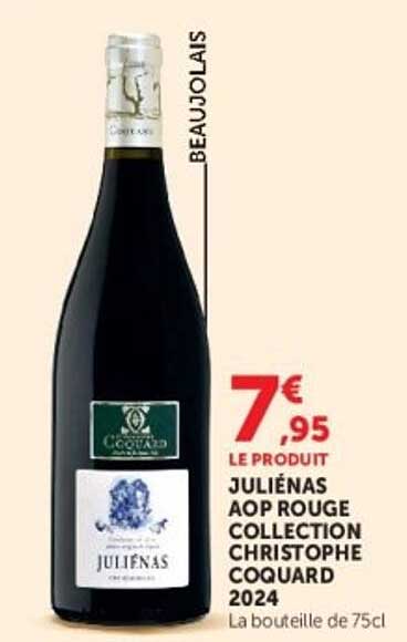 JULIÉNAS AOP ROUGE COLLECTION CHRISTOPHE COQUARD 2024