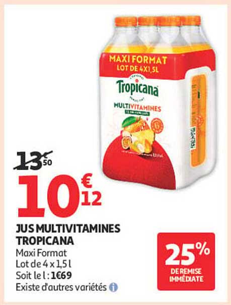 JUS MULTIVITAMINES TROPICANA