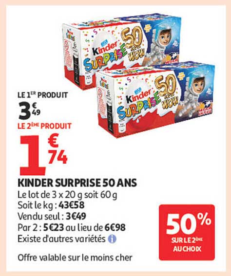 KINDER SURPRISE 50 ANS
