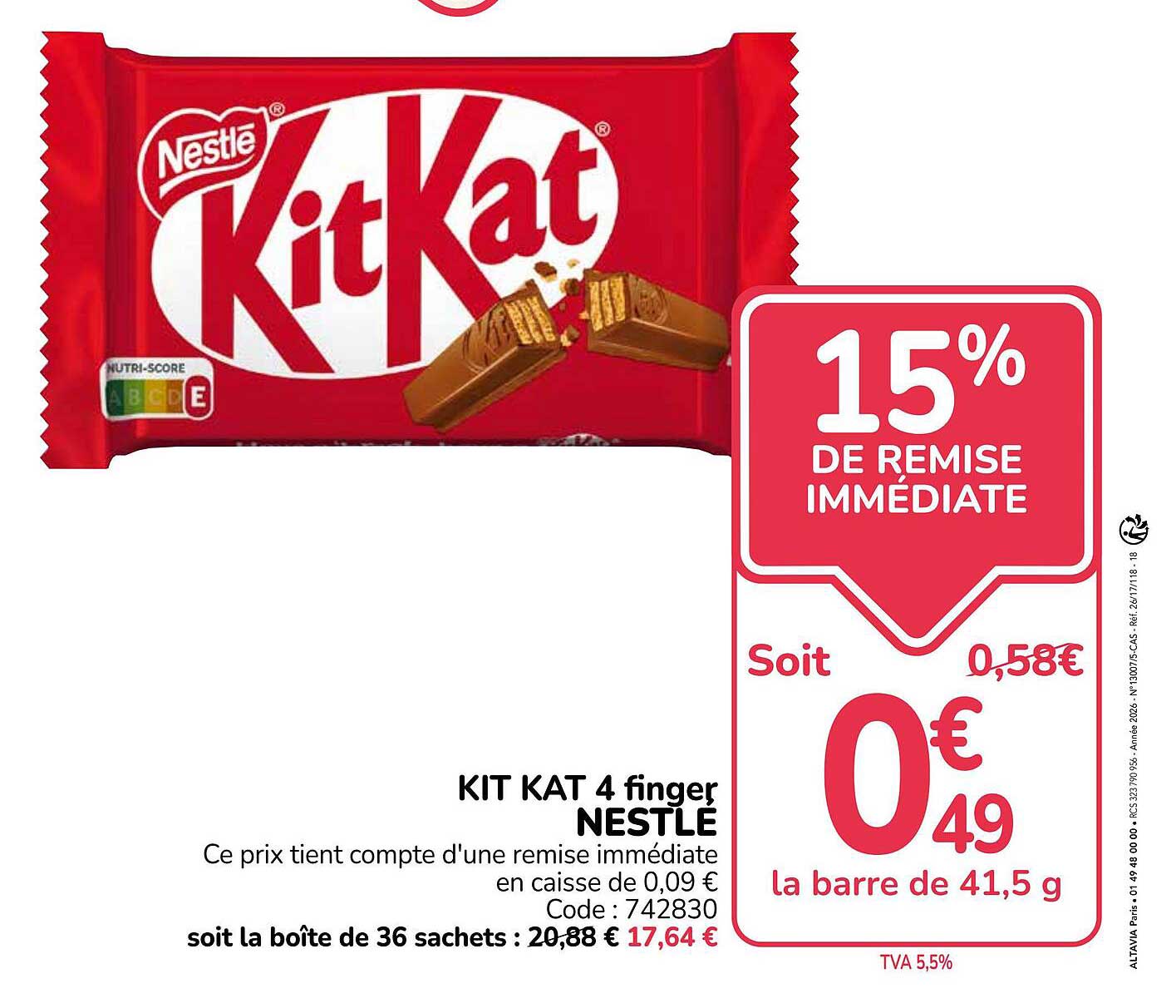 KIT KAT 4 finger NESTLÉ