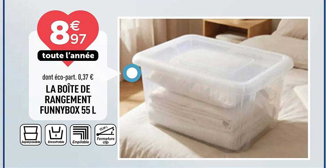 LA BOÎTE DE RANGEMENT FUNNYBOX 55 L