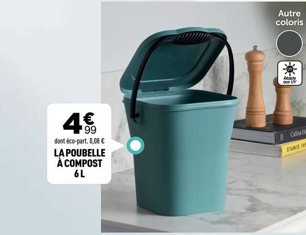 LA POUBELLE À COMPOST 6 L