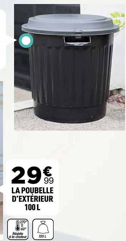 LA POUBELLE D’EXTÉRIEUR 100 L