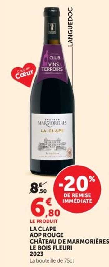 LACLAPE AOP ROUGE CHÂTEAU DE MARMORIÈRES LE BOIS FLEURI 2023