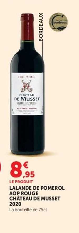LALANDE DE POMEROL AOP ROUGE CHÂTEAU DE MUSSET 2020