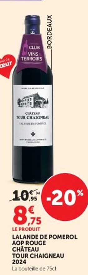 LALANDE DE POMEROL AOP ROUGE CHÂTEAU TOUR CHAIGNEAU 2024