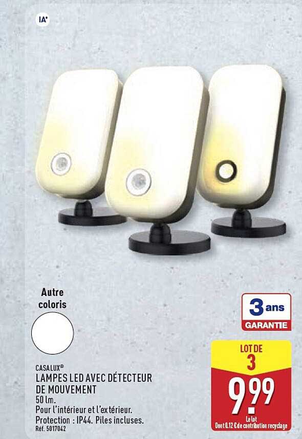 LAMPES LED AVEC DÉTECTEUR DE MOUVEMENT