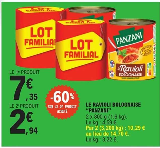 LE RAVIOLI BOLOGNAISE "PANZANI"