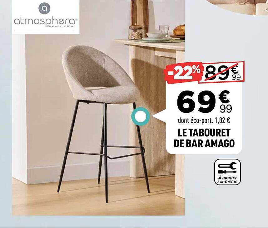 LE TABOURET DE BAR AMAGO