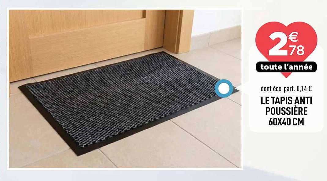 LE TAPIS ANTI POUSSIÈRE 60X40 CM