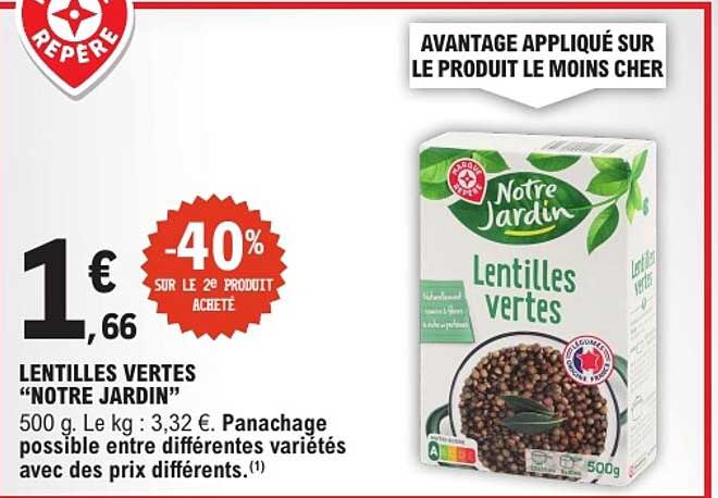 LENTILLES VERTES “NOTRE JARDIN”