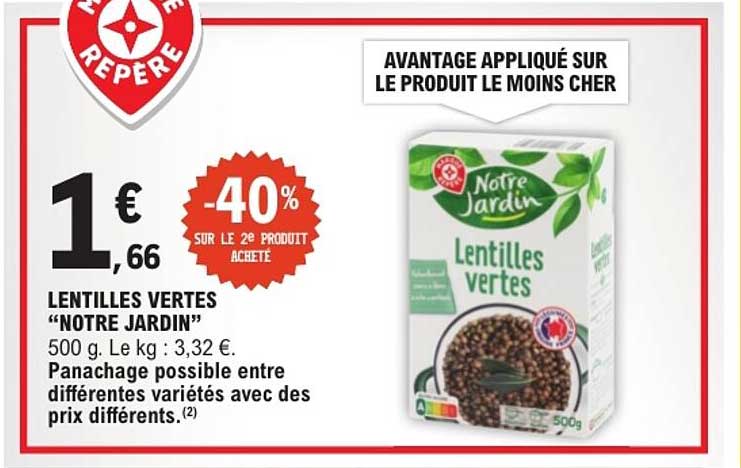 LENTILLES VERTES “NOTRE JARDIN”