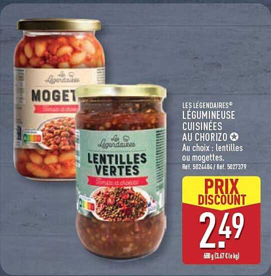 LES LÉGENDAIRES® LÉGUMINEUSE CUISINÉES AU CHORIZO ☆