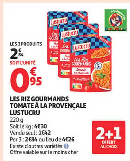 LES RIZ GOURMANDS TOMATE À LA PROVENÇALE LUSTUCRU