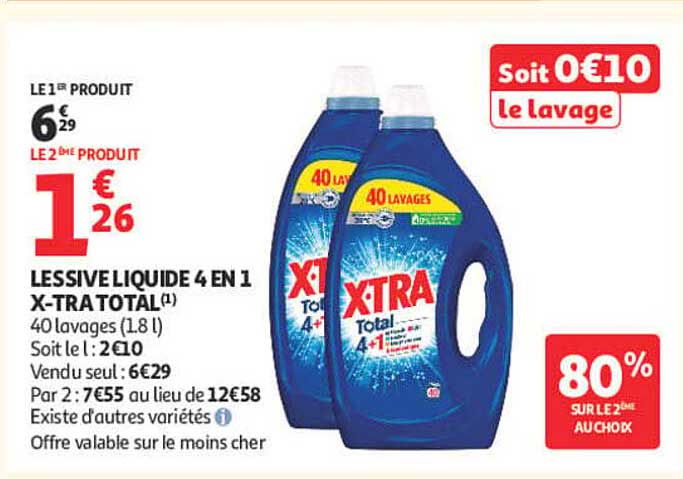 LESSIVE LIQUIDE 4 EN 1 X-TRA TOTAL(1)