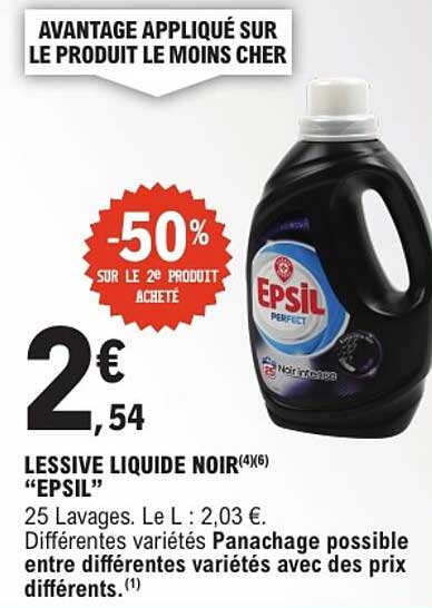 LESSIVE LIQUIDE NOIR(4X6) "EPSIL"