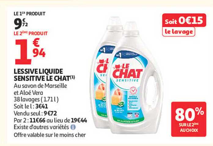 LESSIVE LIQUIDE SENSITIVE LE CHAT