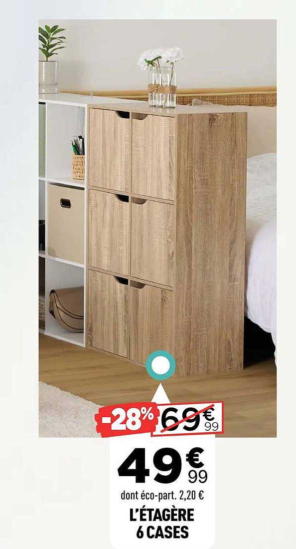 L’ÉTAGÈRE 6 CASES