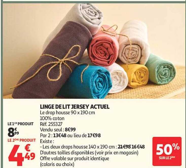 LINGE DE LIT JERSEY ACTUEL