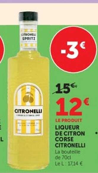 LIQUEUR DE CITRON CORSE CITRONELLI