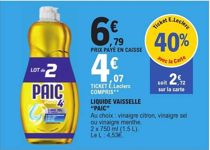 LIQUIDE VAISSELLE “PAIC”