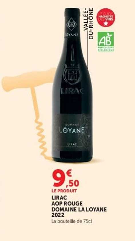 LIRAC AOP ROUGE DOMAINE LA LOYANE 2022