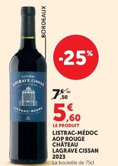 LISTRAC-MÉDOC AOP ROUGE CHÂTEAU LAGRAVE CISSAN 2023
