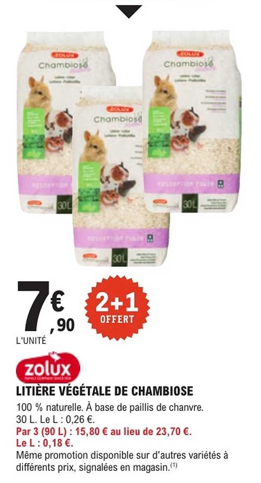 LITIÈRE VÉGÉTALE DE CHAMBIOSE