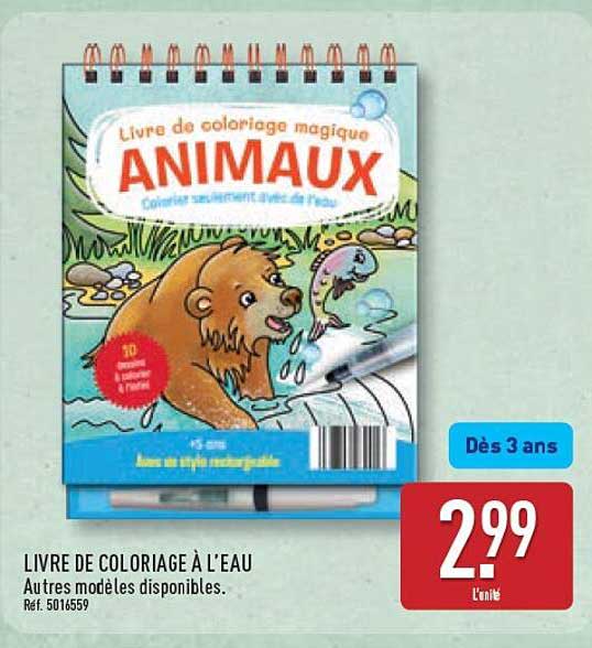 LIVRE DE COLORIAGE À L'EAU