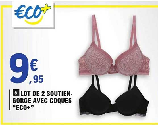 LOT DE 2 SOUTIEN-GORGE AVEC COQUES “ECO+”
