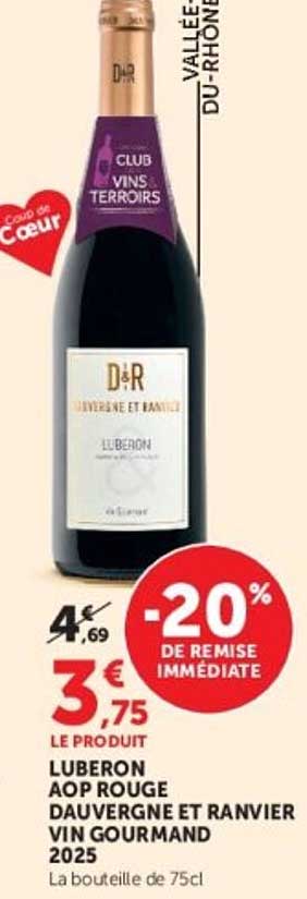 LUBERON AOP ROUGE DAUVERGNE ET RANVIER VIN GOURMAND 2025