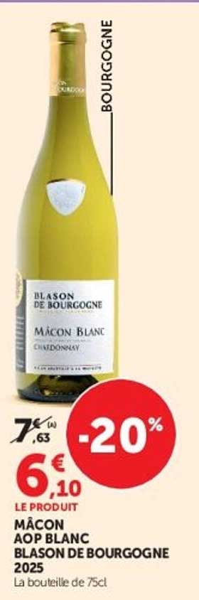 MÂCON AOP BLANC BLASON DE BOURGOGNE 2025