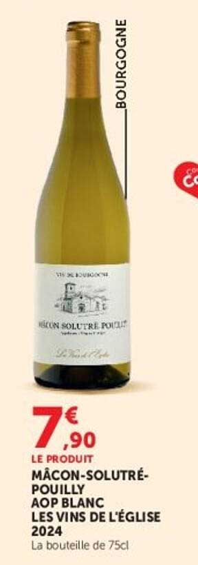 MÂCON-SOLUTRÉ-POUILLY AOP BLANC LES VINS DE L'ÉGLISE 2024