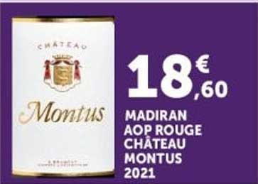MADIRAN AOP ROUGE CHÂTEAU MONTUS 2021