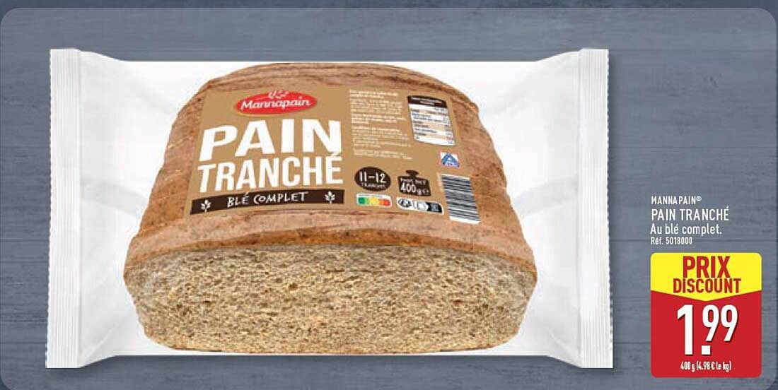MANNA PAIN® PAIN TRANCHÉ Au blé complet.