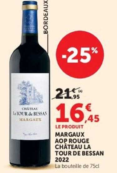 MARGAUX AOP ROUGE CHÂTEAU LA TOUR DE BESSAN 2022