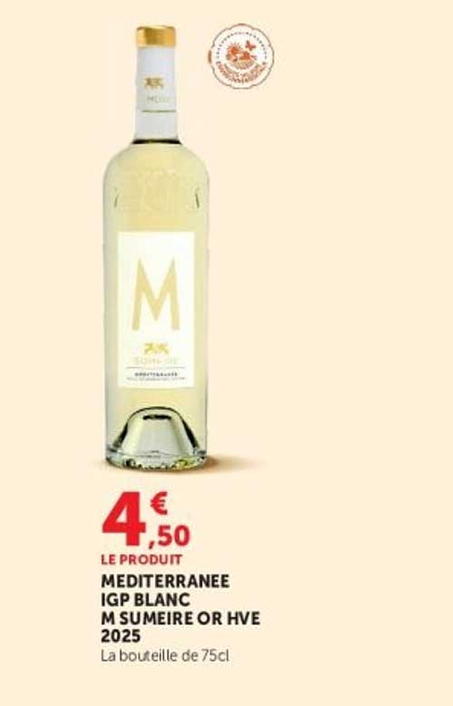 MEDITERRANEE IGP BLANC M SUMEIRE OR HVE 2025
