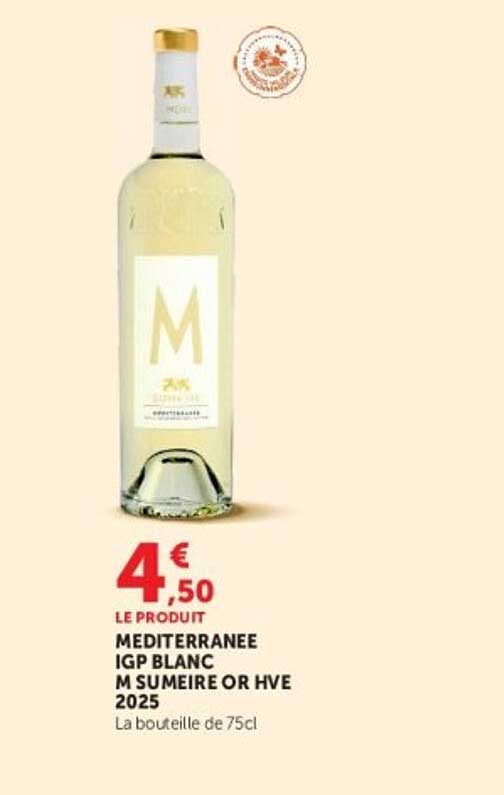 MEDITERRANEE IGP BLANC M SUMEIRE OR HVE 2025