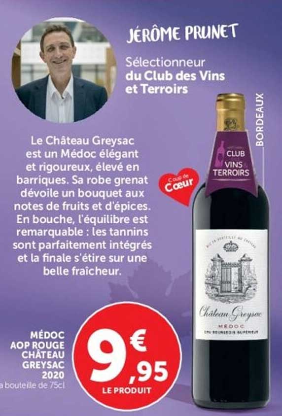 MÉDOC AOP ROUGE CHÂTEAU GREYSAC 2020