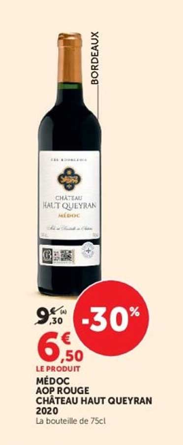 MÉDOC AOP ROUGE CHÂTEAU HAUT QUEYRAN 2020