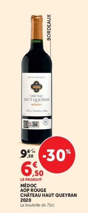 MÉDOC AOP ROUGE CHÂTEAU HAUT QUEYRAN 2020
