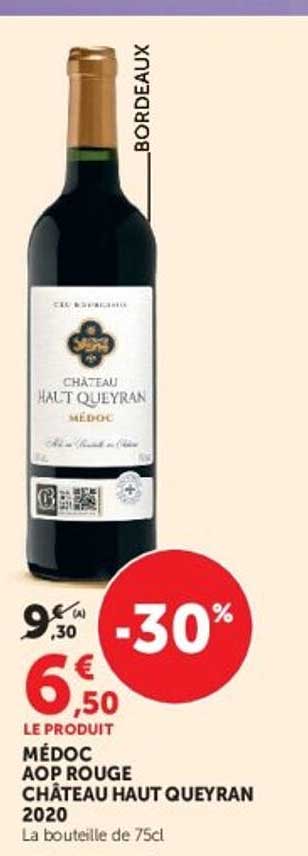 MÉDOC AOP ROUGE CHÂTEAU HAUT QUEYRAN 2020