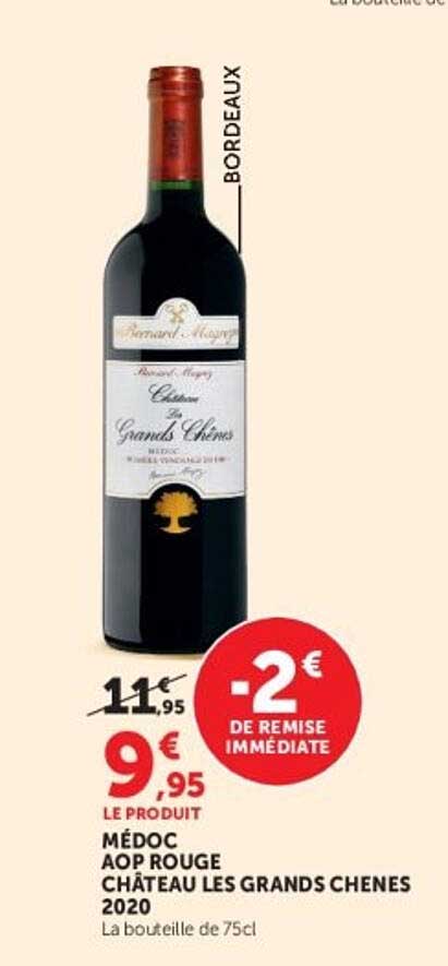 MÉDOC AOP ROUGE CHÂTEAU LES GRANDS CHENES 2020