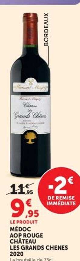 MÉDOC AOP ROUGE CHÂTEAU LES GRANDS CHENES 2020