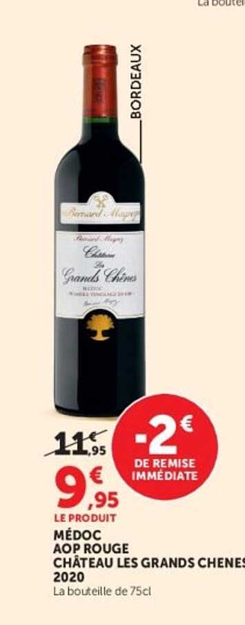 MÉDOC AOP ROUGE CHÂTEAU LES GRANDS CHÊNES 2020