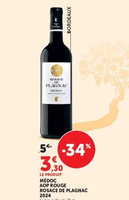MÉDOC AOP ROUGE ROSACE DE PLAGNAC 2024