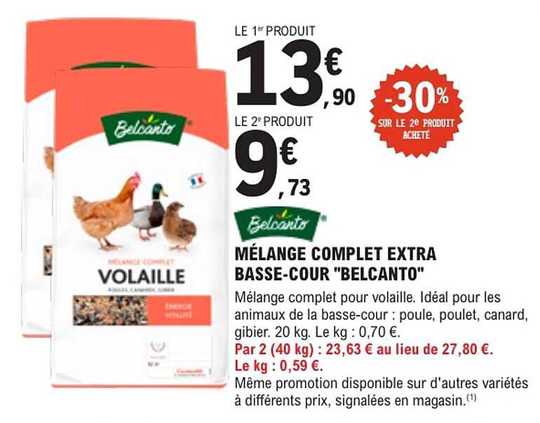 MÉLANGE COMPLET EXTRA BASSE-COUR "BELCANTO"