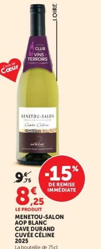 MENETOU-SALON AOP BLANC CAVE DURAND CUVÉE CÉLINE 2025