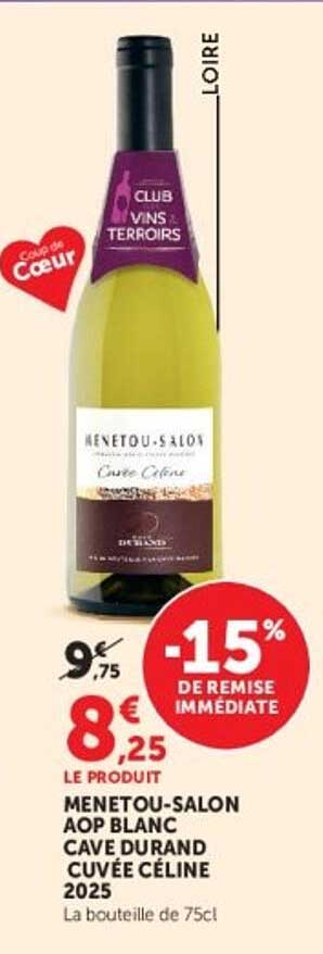 MENETOU-SALON AOP BLANC CAVE DURAND CUVÉE CÉLINE 2025